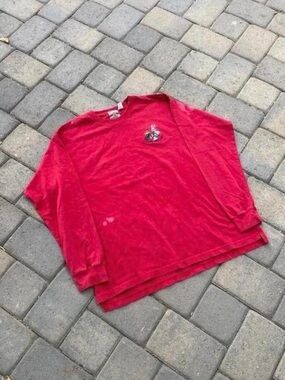 Looney tunes Red long sleeve shirt with embroidered logo